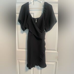 Chic Black Long Sleeve Women's Dress